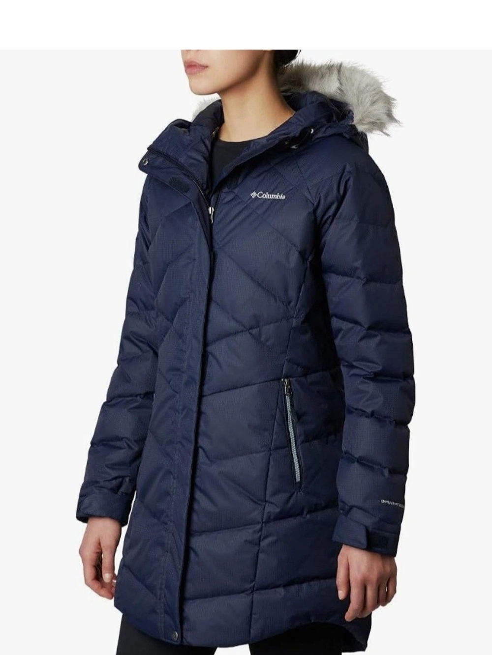 Columbia Peak to Park II Insulated Hooded Jacket Womens 3X Navy Gorpcore Winter